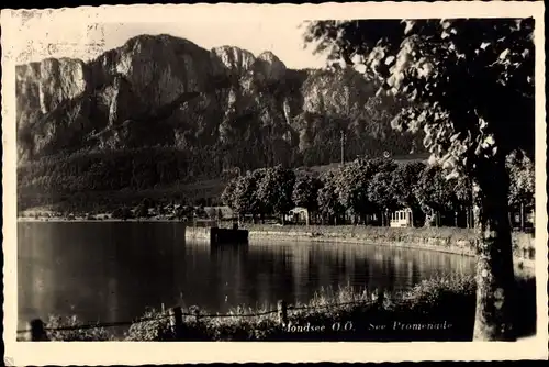 Ak Mondsee Oberösterreich, See Promenade