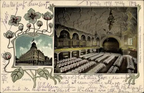 Litho Leipzig in Sachsen, Zentraltheater, großer Festsaal