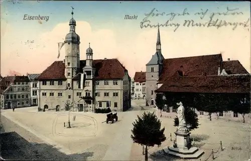 Ak Eisenberg in Thüringen, Markt