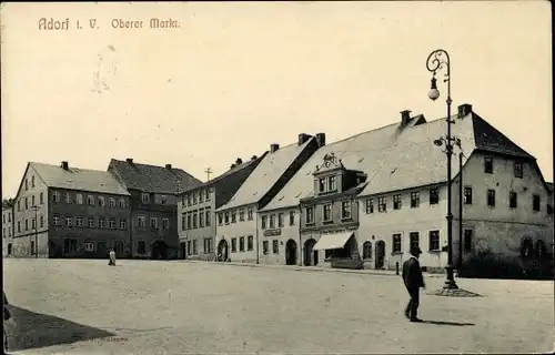 Ak Adorf im Vogtland, Oberer Markt