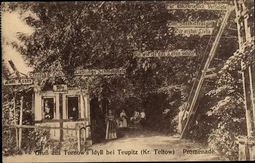 Ak Tornow Teupitz in der Mark, Tornows Idyll, Promenade