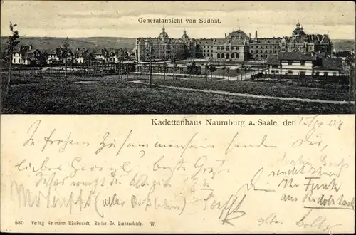 Ak Naumburg an der Saale, Kadettenhaus