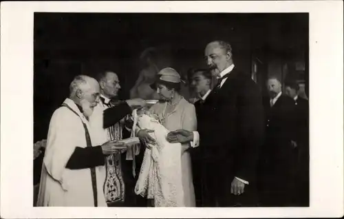 Ak Ceremonie du bapteme de la Princesse Isabelle, Pedro d’Orléans-Braganza, Taufe