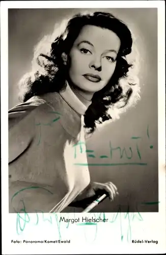Ak Schauspielerin Margot Hielscher, Portrait, Autogramm