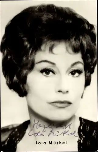 Ak Schauspielerin Lola Müthel, Portrait, Autogramm