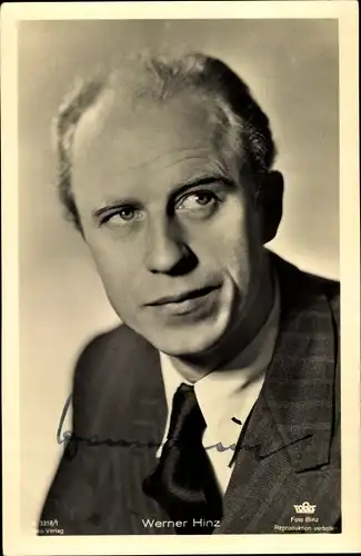 Ak Schauspieler Werner Hinz, Portrait, Ross 3318/1