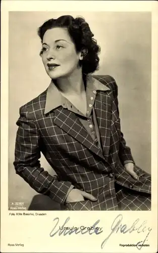 Ak Schauspielerin Ursula Grabley, Portrait, Ross Verlag A 3274 1