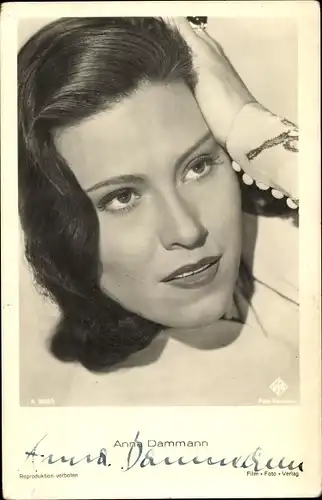 Ak Schauspielerin Anna Dammann, Portrait, Autogramm