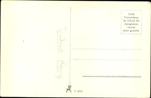 Ak Schauspielerin Angelika Hauff, Portrait, Schleier, Autogramm