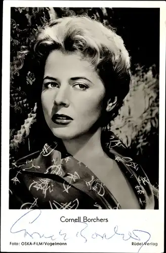 Ak Schauspielerin Cornell Borchers, Portrait, Autogramm