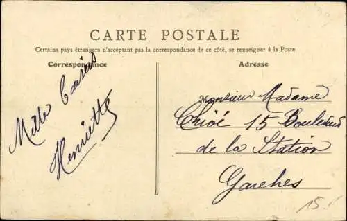 Ak Gretz Seine et Marne, La Gare, Bahnhof Gleisseite, Eisenbahn
