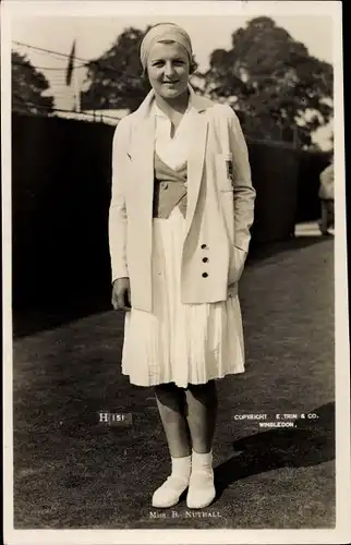 Foto Ak Miss Betty Nuthall, Tennisspielerin, Wimbledon