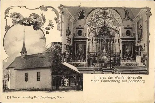Ak Seelisberg Kanton Uri, Inneres der Wallfahrtskapelle Maria Sonnenberg