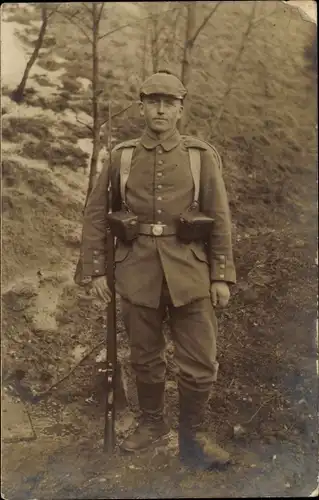 Foto Ak Sturmsoldat in Uniform, Inf.-Regt. 43 Ostpreußen