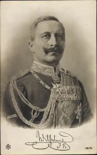 Ak Kaiser Wilhelm II. in Paradeuniform, Orden