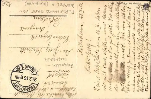 Künstler Ak Ferdinand Graf von Zeppelin