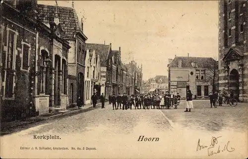 Ak Hoorn Nordholland Niederlande, Kerkplein