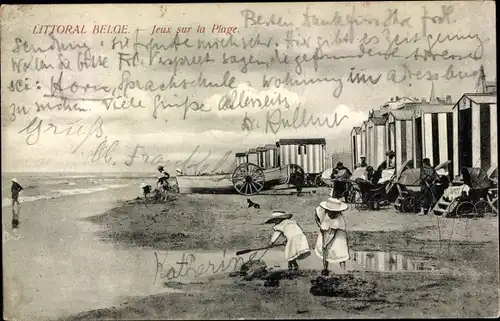 Ak Belgien, Littoral Belge, Jeux sur la Plage