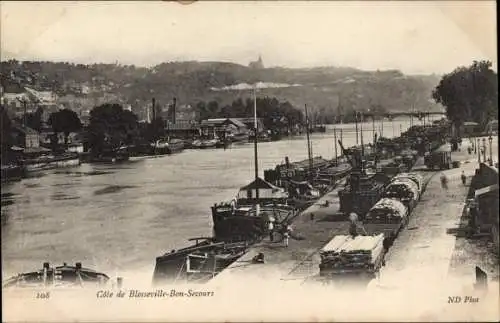 Ak Bonsecours Seine Maritime, Cote de Blosseville-Bon-Secours