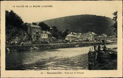 Ak Nouzonville Ardennes, La Vallee de la Meuse Illustree, Vue sur la Meuse
