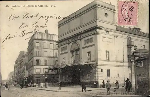Ak Paris XV Vaugirard, Le Theatre de Grenelle