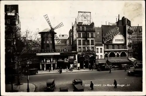 Ak Paris XVIII Montmartre, Le Moulin Rouge