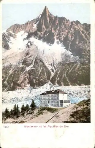 Ak Aiguilles Hautes Alpes, Montanvert et les Aiguilles du Dru,  Winter