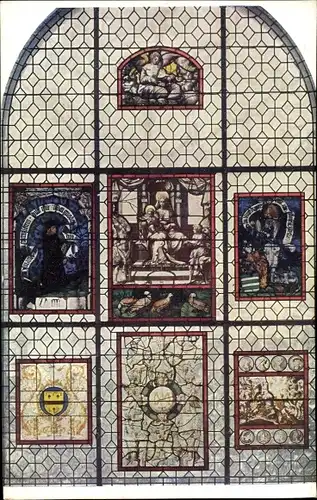 Ak Paris V, Musee de Cluny, Vitraux XVIe siecle