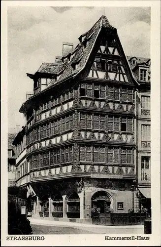 Ak Strasbourg Straßburg Elsass Bas Rhin, Kammerzell-Haus