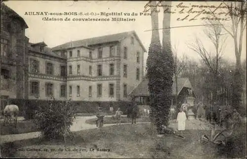 Ak Aulnay sous Bois Seine Saint Denis, Bigottini vu du Parc, Maison de convalescence