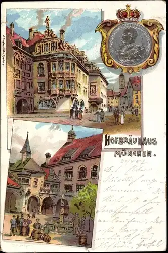 Litho München, Hofbräuhaus, Wappen