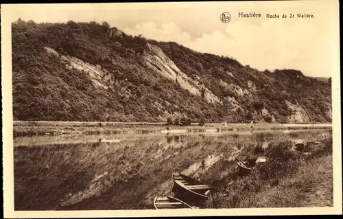 Ak Hastière Wallonien Namur, Roche de St. Wallere, Boote