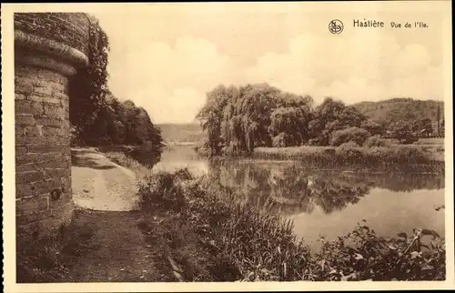 Ak Hastière Wallonien Namur, Vue de L´Ilie, Fluss