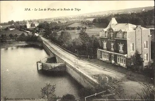 Ak Spa Wallonien Lüttich, Le Lac de Warfaz et la Route
