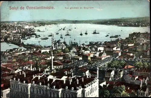 Ak Konstantinopel Istanbul Türkei, Vue generale du Bosphore