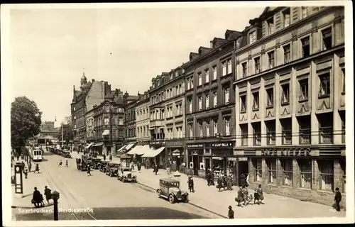 Ak Saarbrücken im Saarland, Reichsstraße, Cafe Kiefer