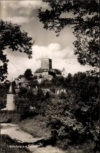 Ak Gamburg Werbach an der Tauber, Schloss, Panorama