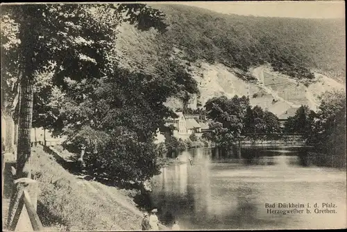 Ak Bad Dürkheim am Pfälzerwald, Herzogweiher bei Grethen