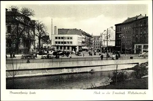 Ak Braunschweig in Niedersachsen, Blick in die Friedrich-Wilhelm-Straße