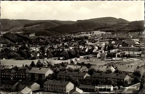 Ak Sundwig Hemer im Sauerland, Ortsansicht, Panorama