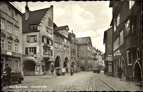 Ak Lindau in Bodensee Schwaben, Partie in der Hauptstraße, Altstadt, Weinhaus Frey, Brodlaube