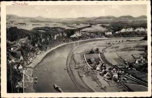 Ak Rathen an der Elbe Sächsische Schweiz, Elbgebirge, sächsisch-böhmische Dampfschiffahrt