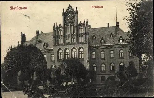 Ak Rathenow im Havelland, Kreishaus, Außenansicht