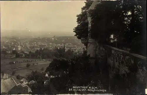Ak Neustadt an der Weinstraße, Ortsansicht vom Schlösschen aus