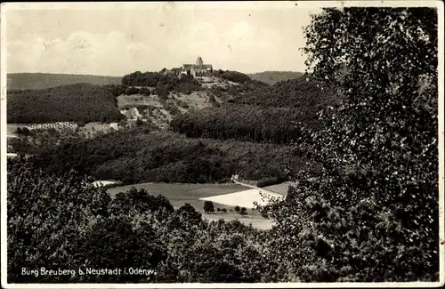 Ak Neustadt Breuberg im Odenwald, Burg Breuberg, Fernansicht