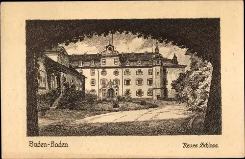 Künstler Ak Müllers, Rudi, Baden Baden, Neues Schloss