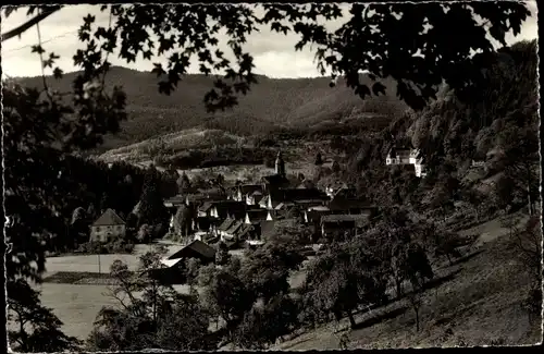 Ak Oppenau im Schwarzwald, Panorama, Kirchturm