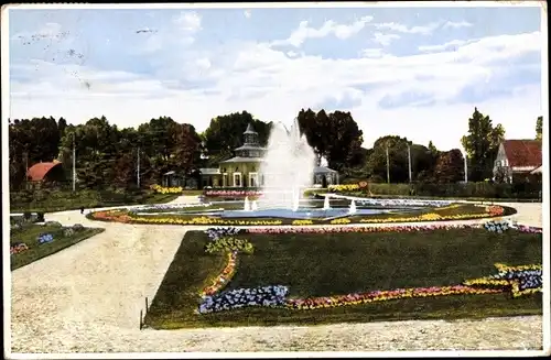 Ak Ludwigshafen am Rhein, Fontäne im Ebertpark