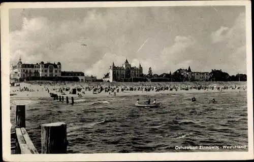 Ak Ostseebad Zinnowitz auf Usedom, Weststrand, Hotels