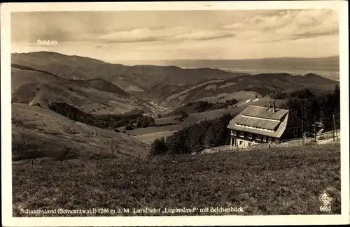 Ak Freiburg im Breisgau, Schauinsland, Landheim Luginsland mit Belchenblick